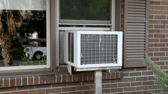 How to decorate with air conditioner in window