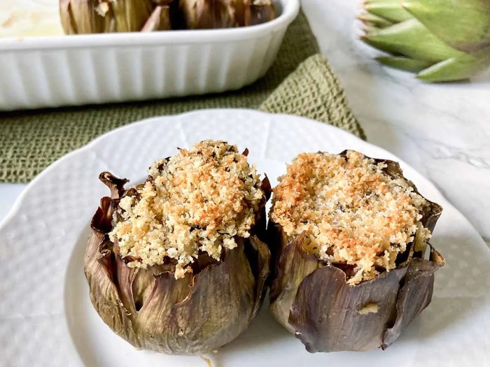 Artichoke stuffed sharing