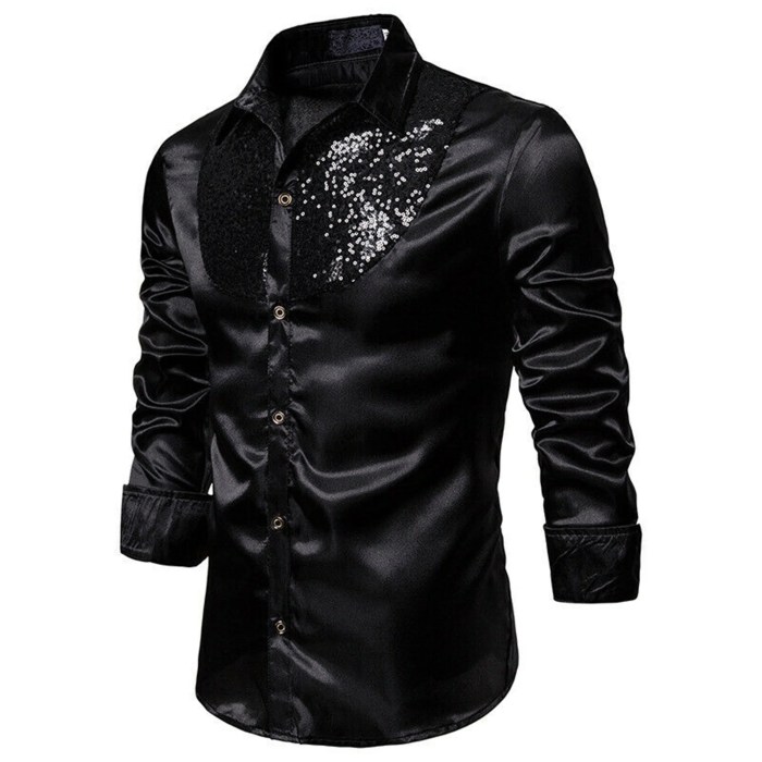 Silk dress shirt men