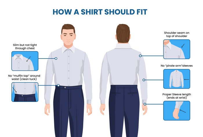 Men's dress shirt measurements