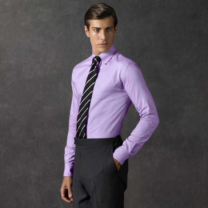 Men's lavender dress shirt